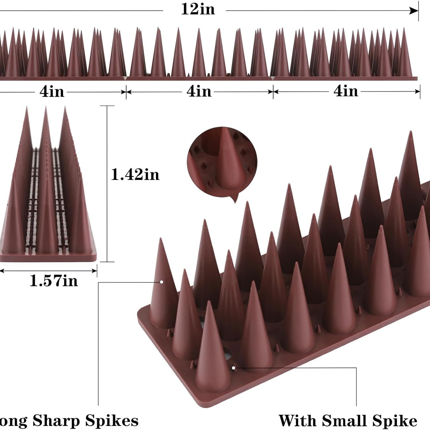 Animal Deterrent Spikes 20 Pack, detail view