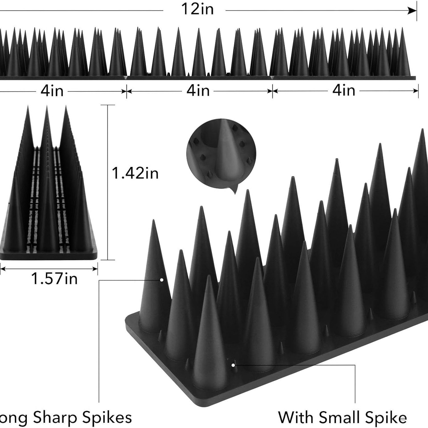 Animal Deterrent Spikes 40 Pack, detail view