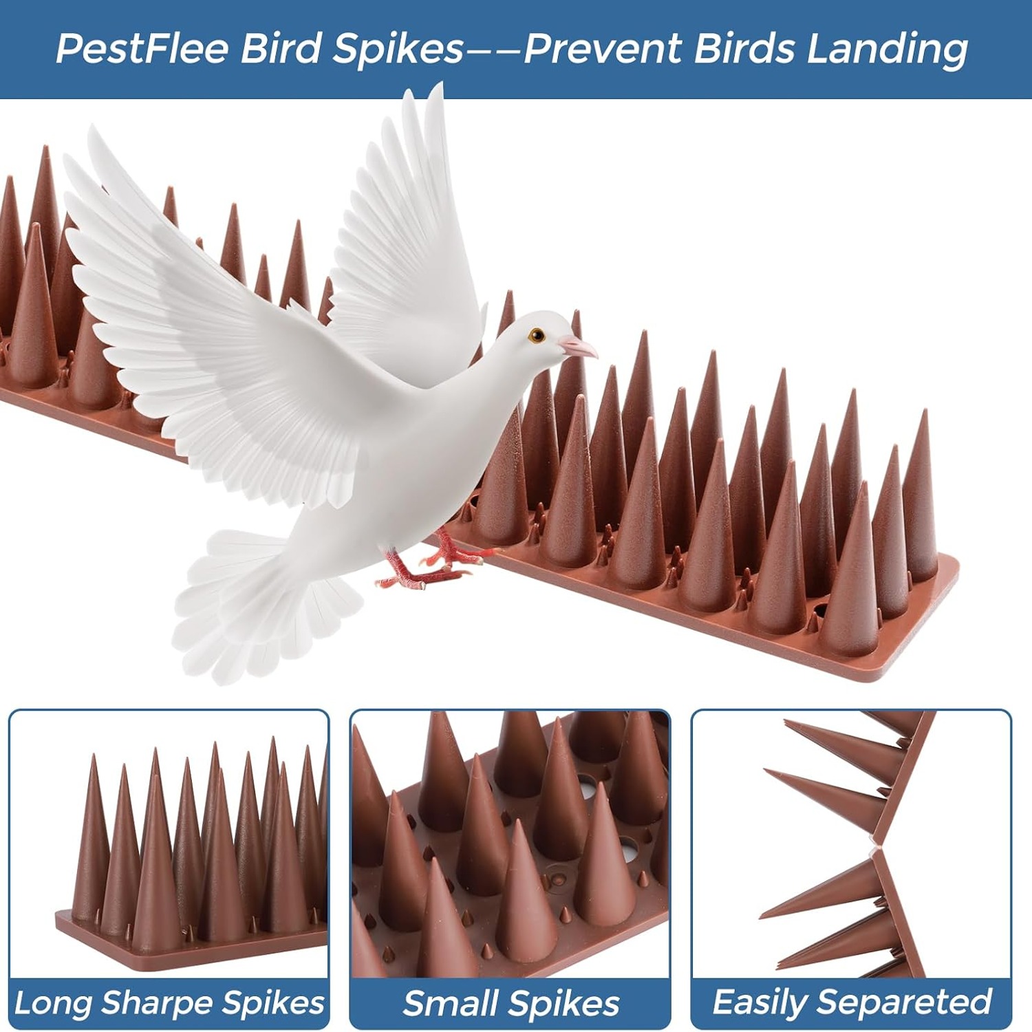 Anti-Climb Animal Spikes 20 Pack, detail view